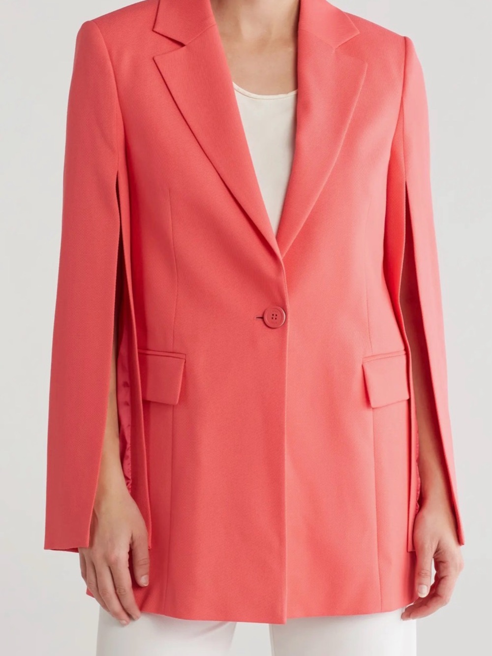 🔥Boss Jalasara Womens Coral Cape-Sleeve Blazer Jacket